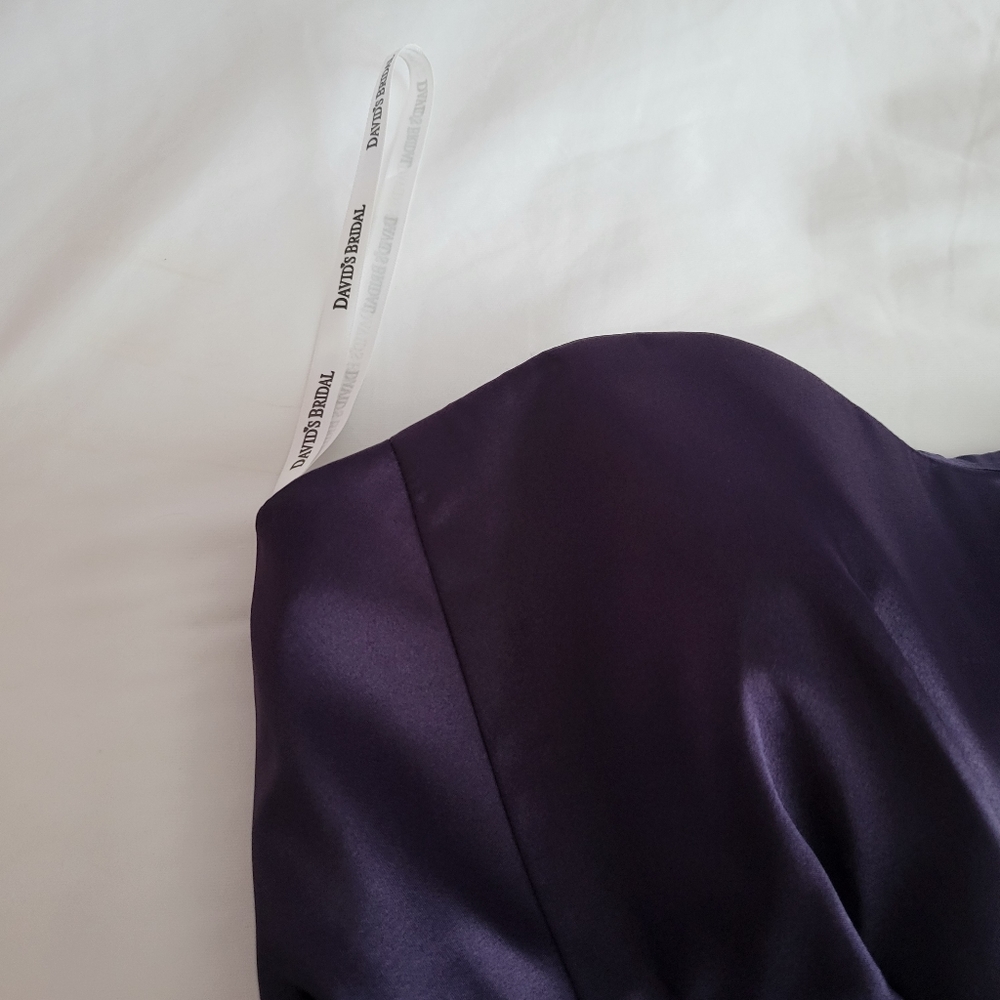David's Bridle Royal Purple Sleeveless Mini Dress with Pockets - Picture 6 of 10